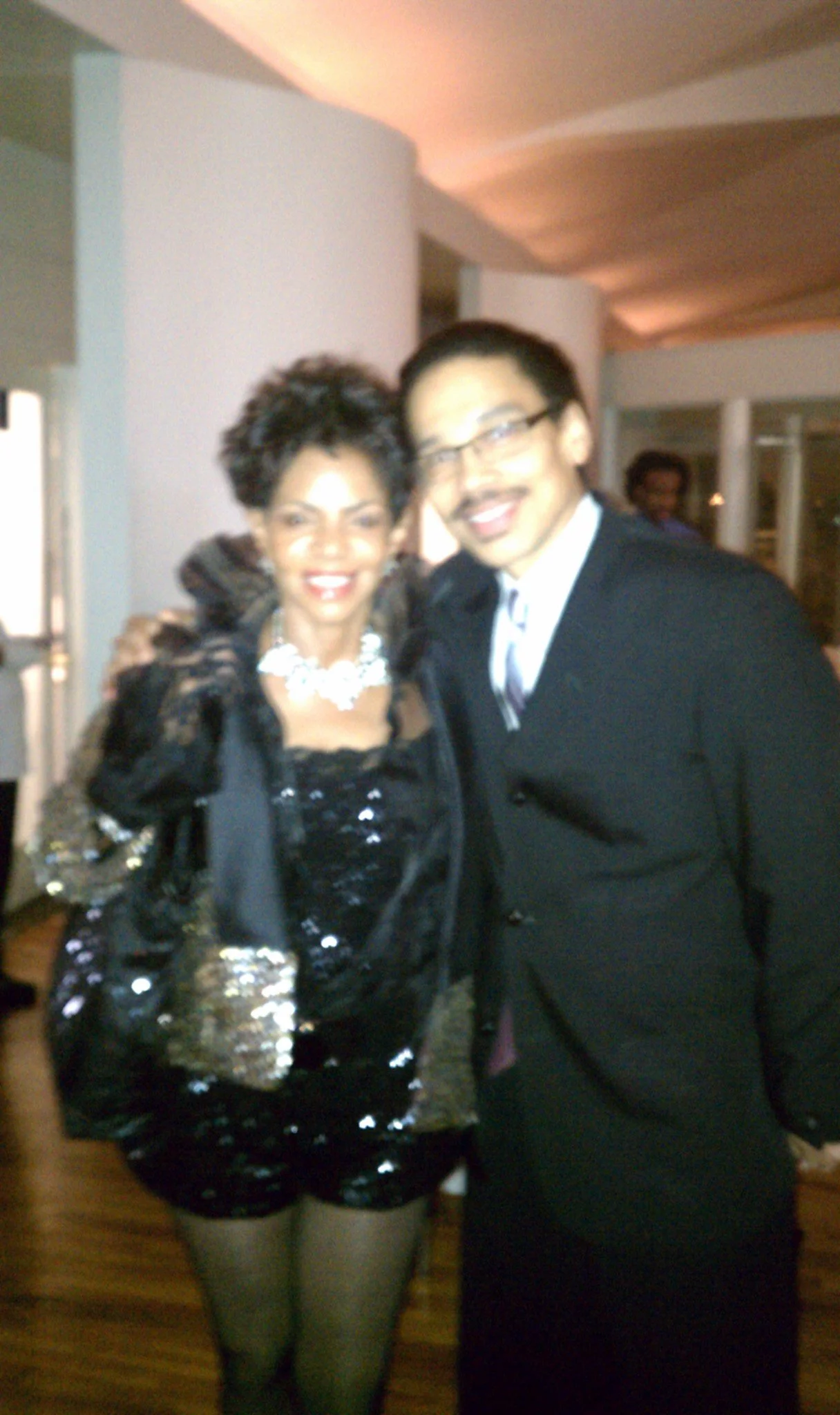 Legendary singer and actress Melba Moore with Bassist Leon Lee Dorsey at Hal Jackson's Birthday Party - NYC