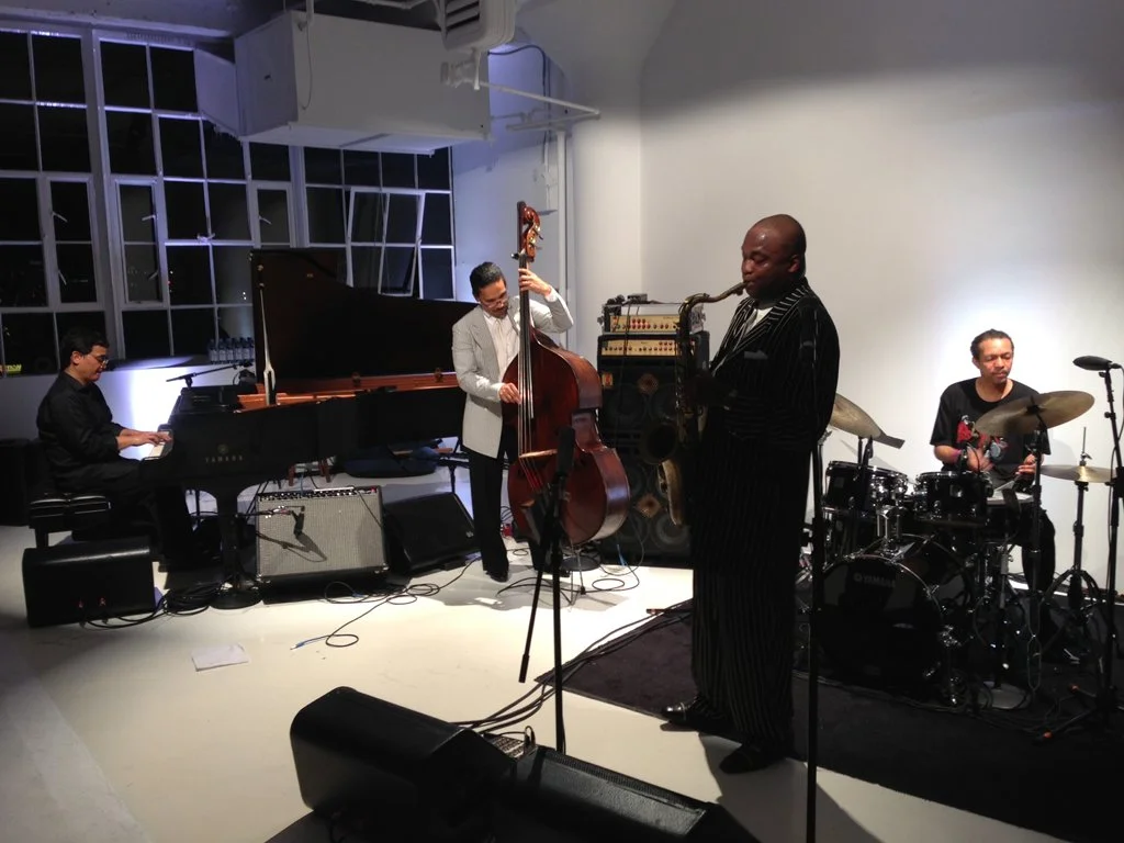 James Carter Quartet w/ D.D. Jackson - piano, Leon Lee Dorsey - bass and drummer Eli Fountain at the Jazz Foundation Gala (New York City)
